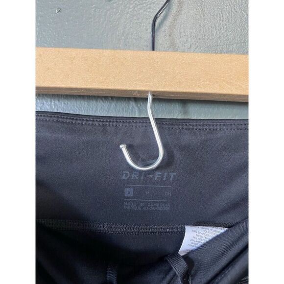 Nike Womens Black Athletic Dri-Fit Legging Pants Size Small w/ Drawstring - Picture 3 of 3